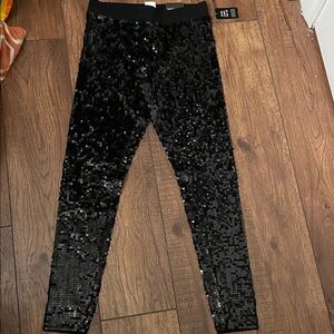 Black Sequin women Leggings